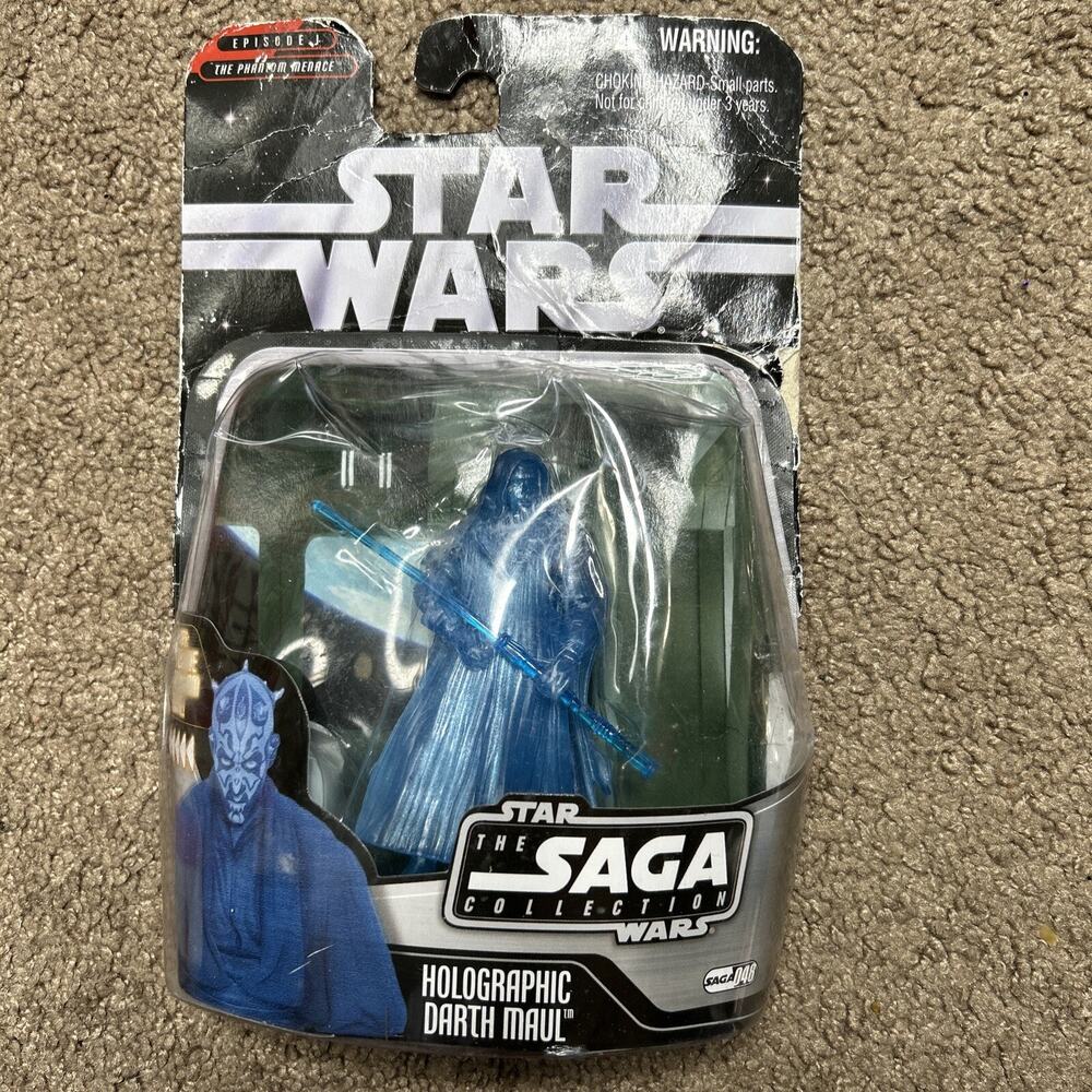 Star Wars HOLOGRAPHIC DARTH MAUL Saga Collection Episode I Figure Damaged Box